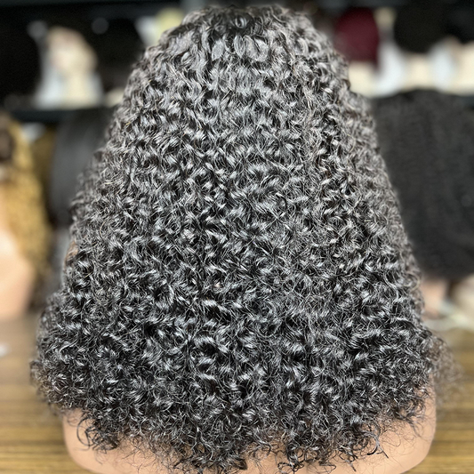Bob Front Wigs,hd transparent lace front wig,indian human hair water wave curly lace frontal weaves and wigs